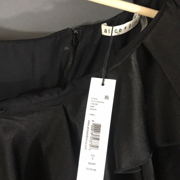 Alice + Olivia Cropped Ruffled Blouse - Picture 7 of 8